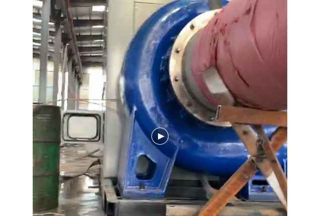 济南戚彬铸造技术有限公司流量5100立方大型柴油机混流泵机组测试中